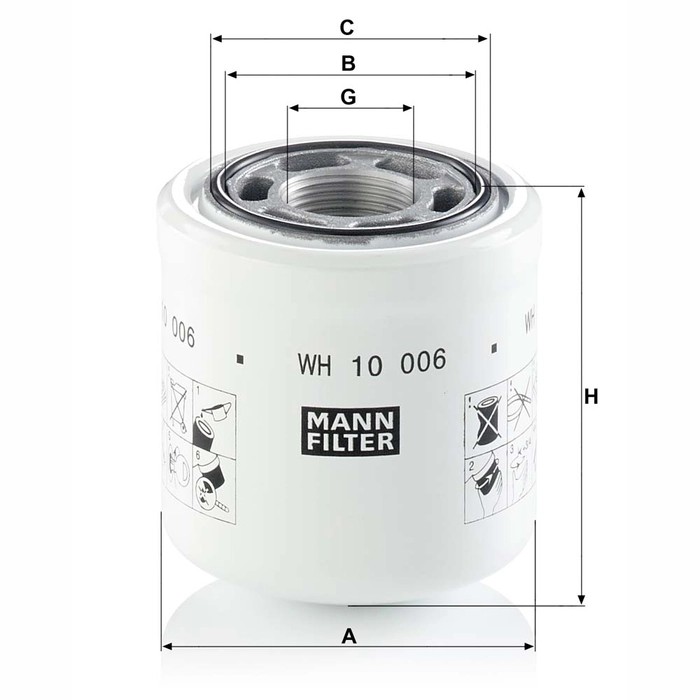 MANN Hydraulikkfilter WH 10 006