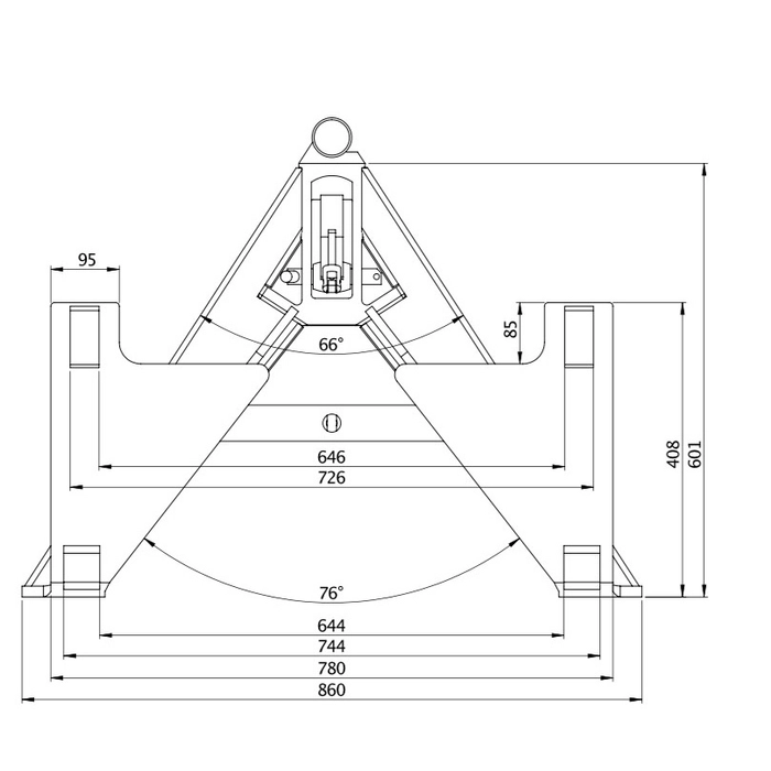 Adapter til frontlasterkobling: